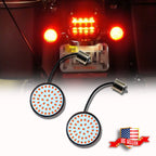2X 48-LED 2" Red Rear Turn Signal Lights for Harley Road King Electra Glide