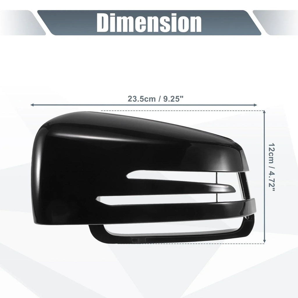 Gloss Black Rearview Mirror Cover Cap for Mercedes Benz A Class B Class (2013-2023)