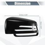 Gloss Black Rearview Mirror Cover Cap for Mercedes Benz A Class B Class (2013-2023)