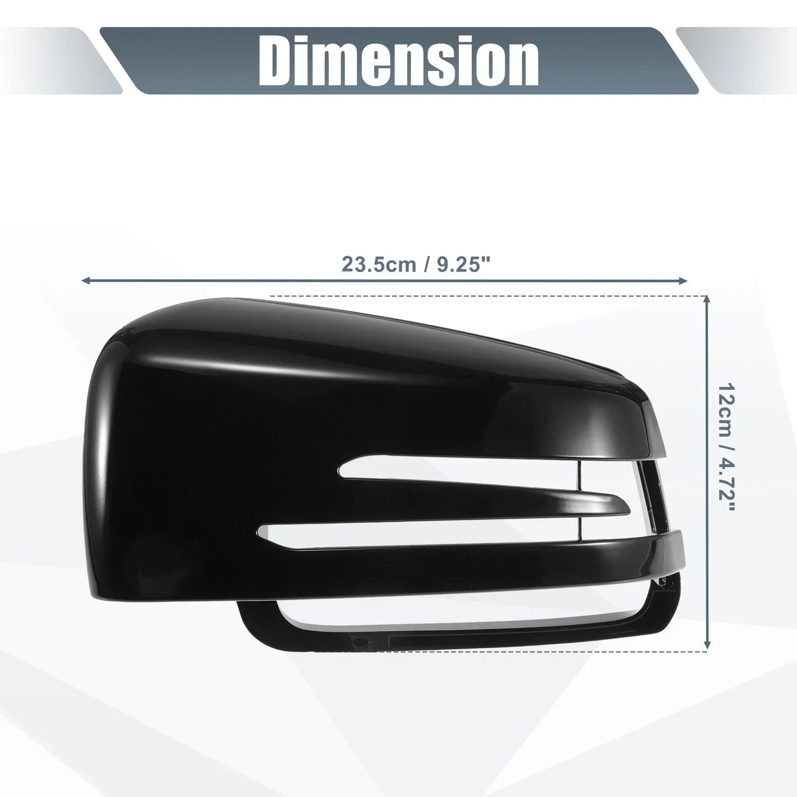 Gloss Black Rearview Mirror Cover Cap for Mercedes Benz A Class B Class (2013-2023)
