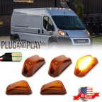 2X Front Roof Cab Amber LED Clearance Lights for Ram ProMaster 1500 2500 3500 (2014–2023)