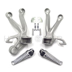 Foot Rest Pegs Brackets for Suzuki GSX-R 1000 (2003–2004) Rear Matte Silver