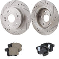 Rear Brake Disc Rotors and Pads Kit for Acura TSX Honda Accord (2008–2009)