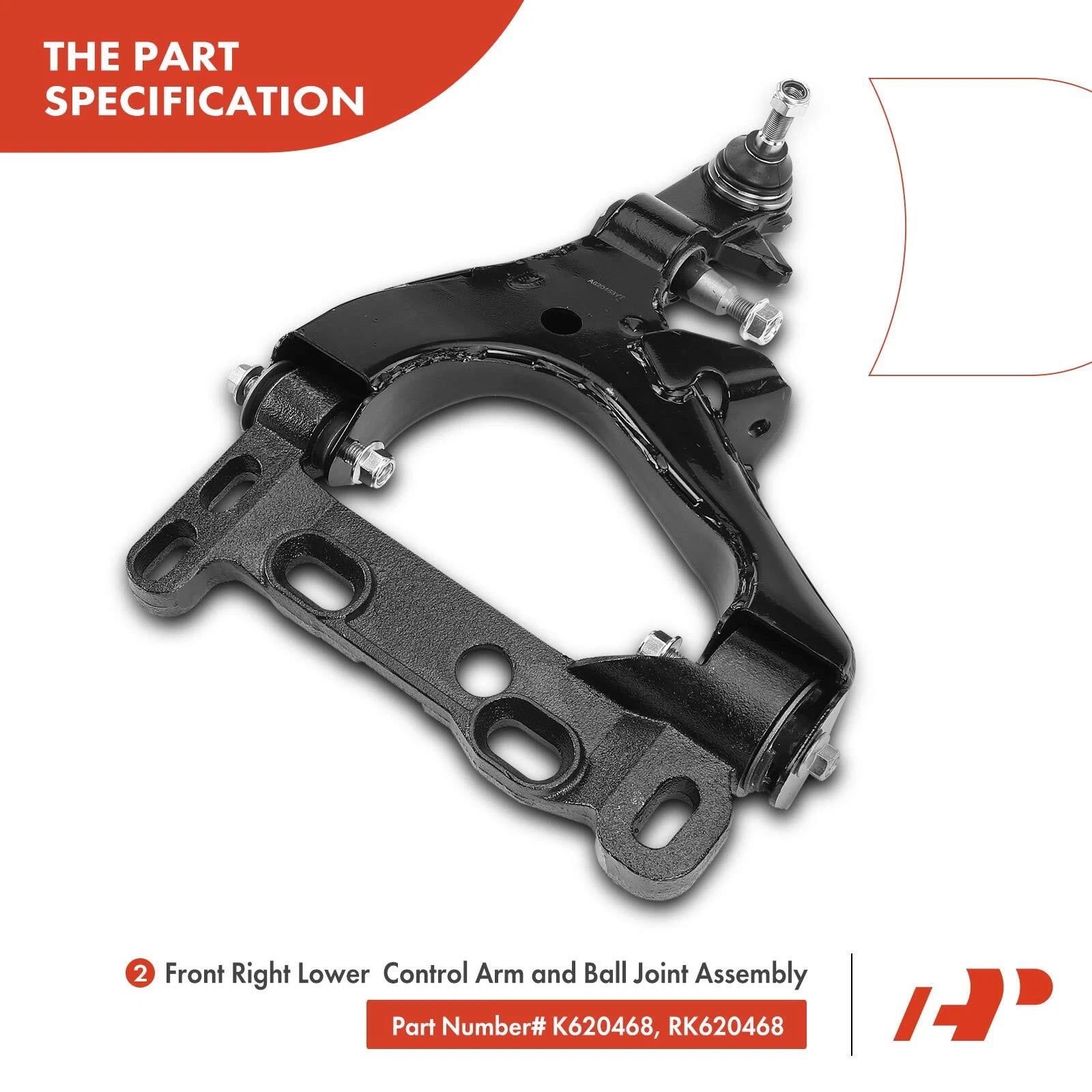 Set of 8 Control Arms with Ball Joints & Tie Rods for Chevy Trailblazer (2002–2009)