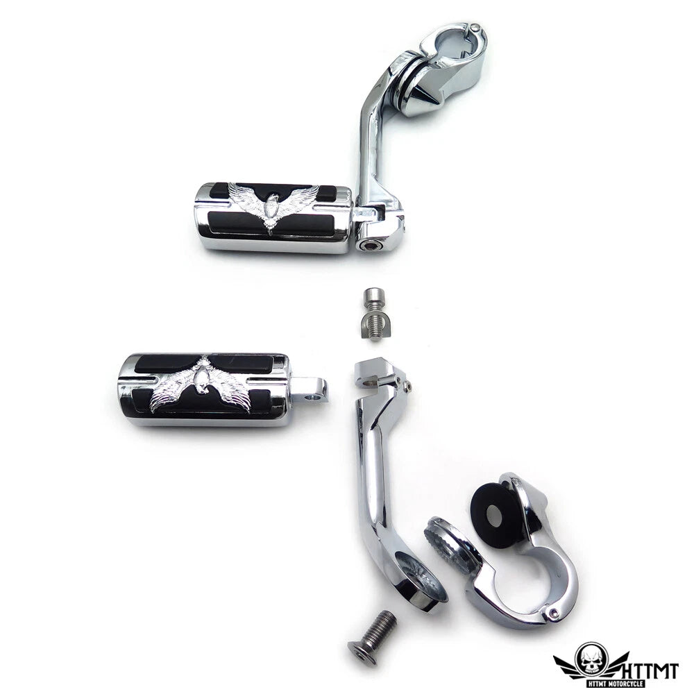 Chrome 5" Long FootPeg Kit for Yamaha Roadstar XV1700 (2001–2007)