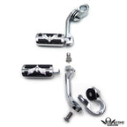 Chrome 5" Long FootPeg Kit for Yamaha Roadstar XV1700 (2001–2007)