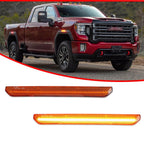 2X Amber Full LED Side Marker Lights for GMC Sierra 2500 3500 (2020–2024)