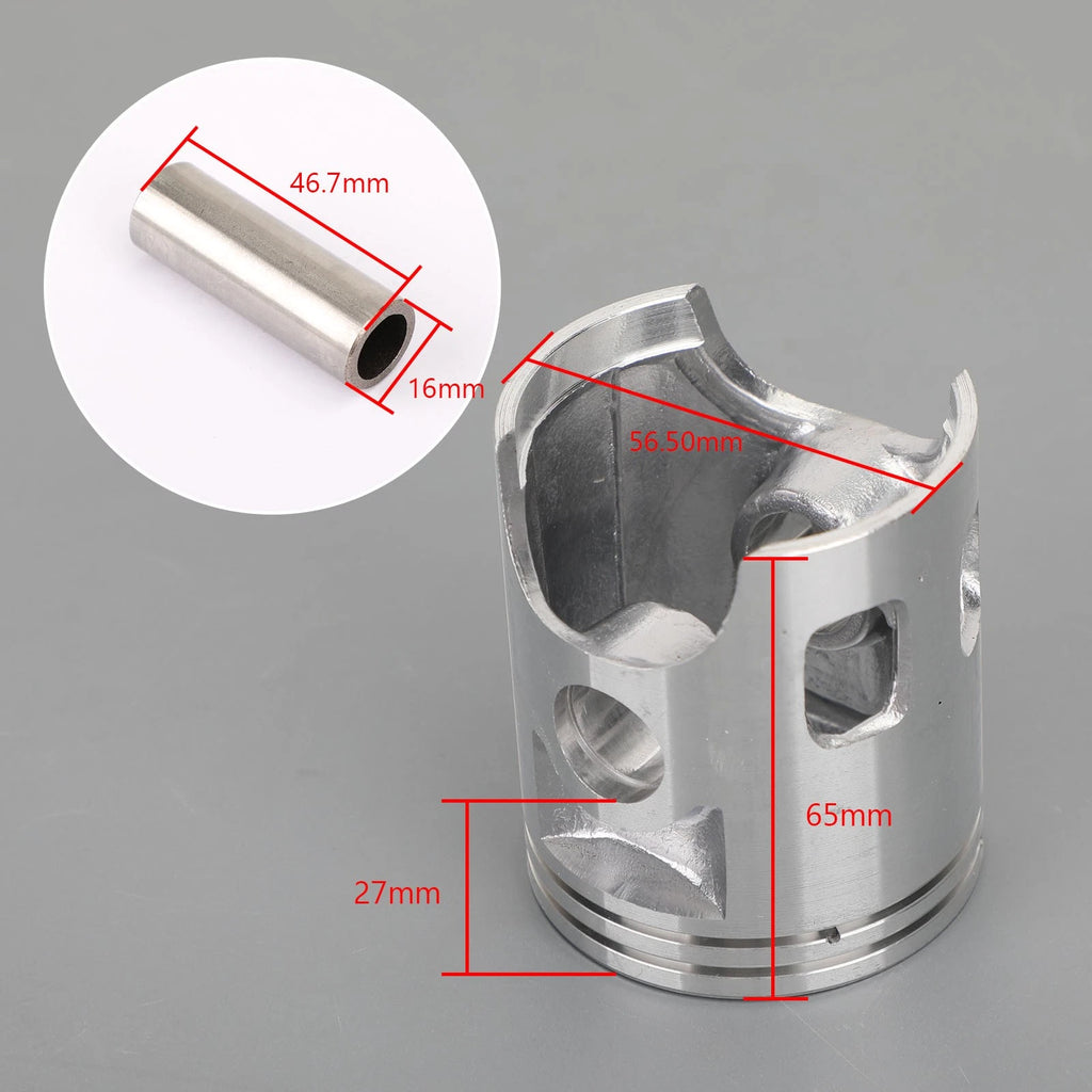 Piston Ring Pin Clip Kit 56.50mm for Yamaha DT150 EFGH DT150MX (1990–1999)
