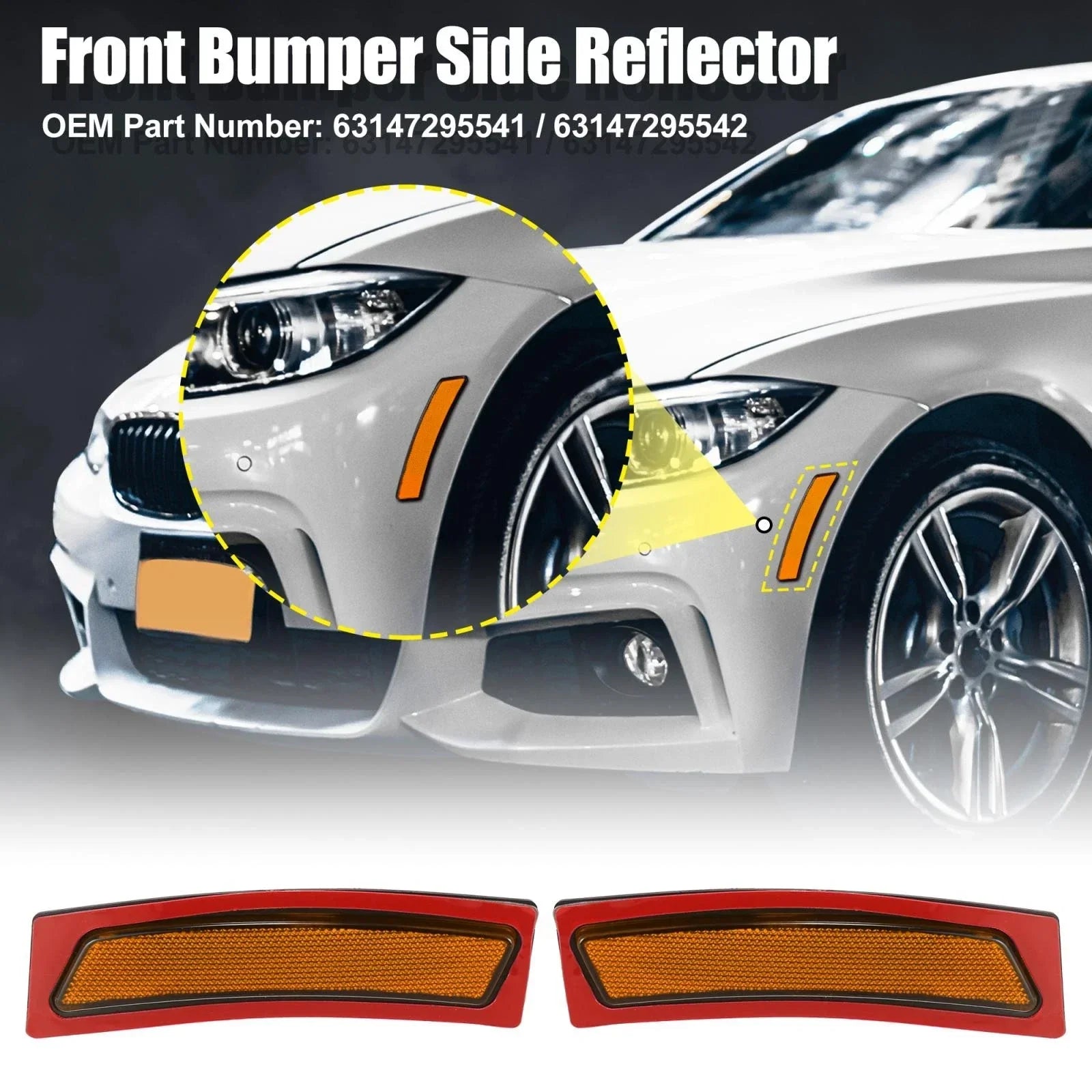 Front Bumper Reflector for BMW F30 340i