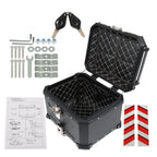 Set of 2 Motorcycle Top Case Tail Box & Side Hard Saddlebag (45L & 36L)