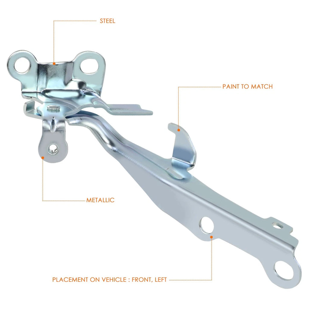 Left Driver Side Steel Engine Hood Hinge for Toyota Venza (2009–2016)