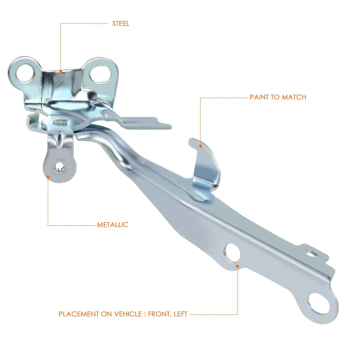 Left Driver Side Steel Engine Hood Hinge for Toyota Venza (2009–2016)