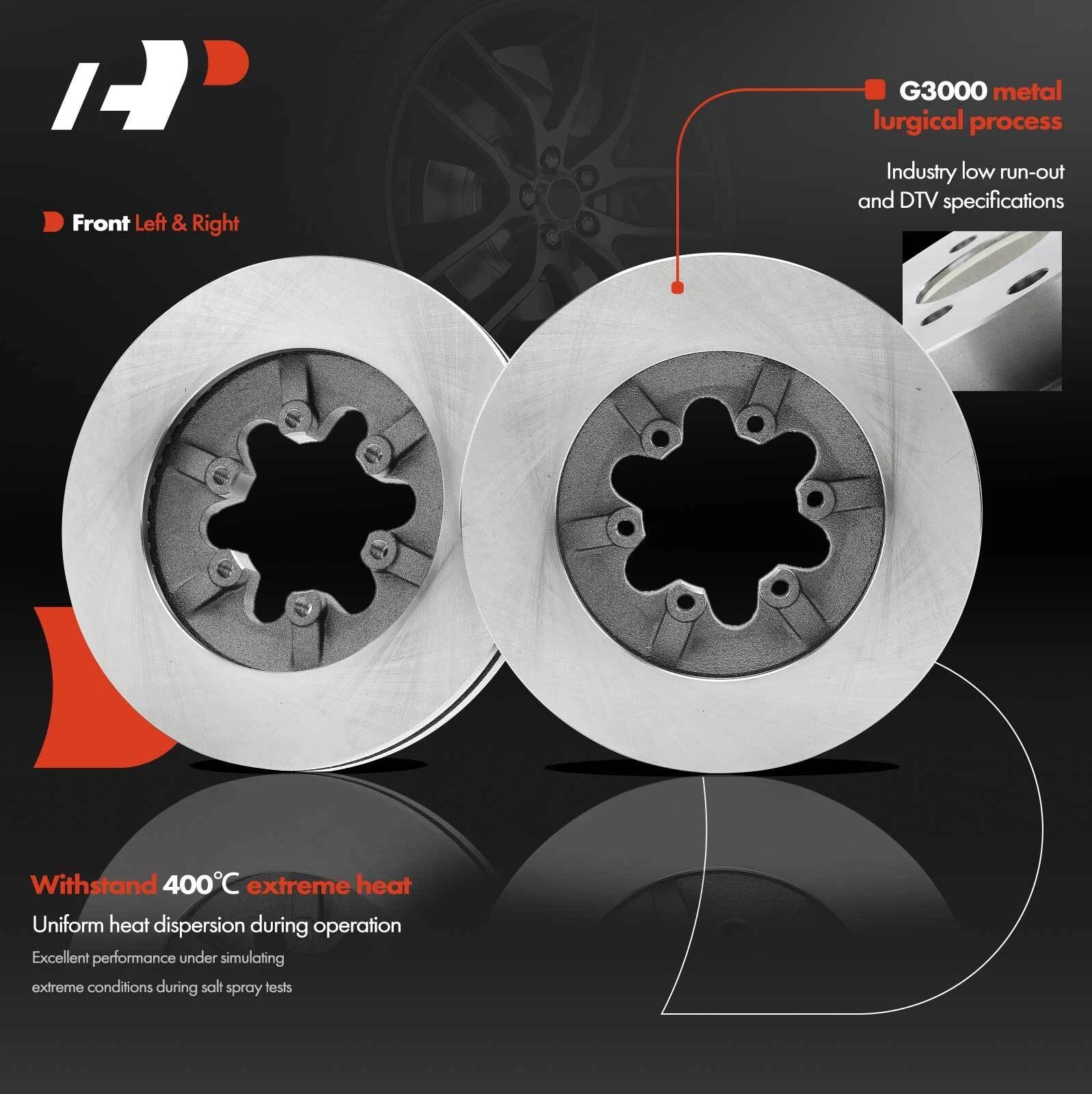 Front Disc Brake Rotors for Chevrolet Colorado GMC Canyon (2009–2012)