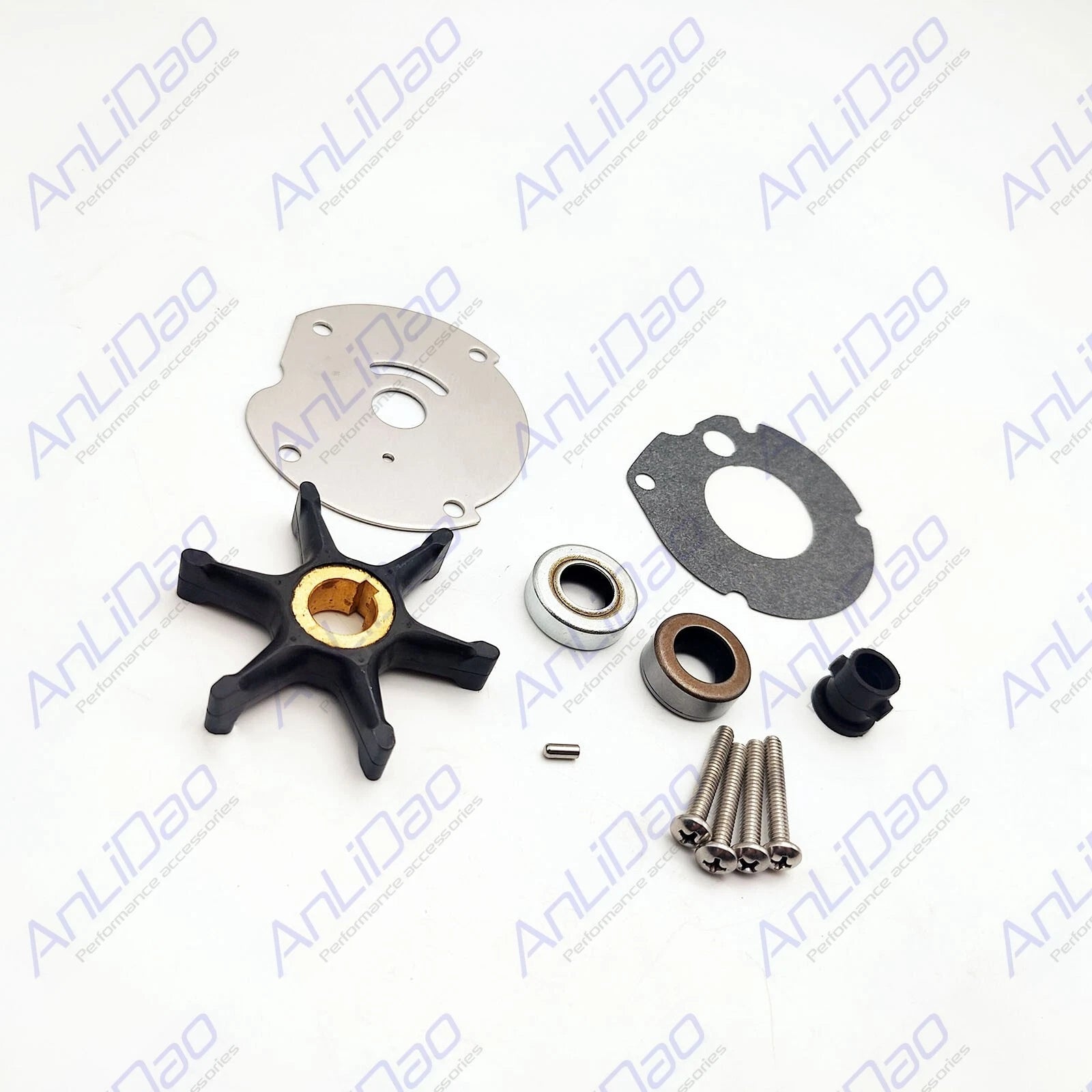 Water Pump Impeller Rebuild Kit for Evinrude Johnson 9.5HP 10HP (382296)