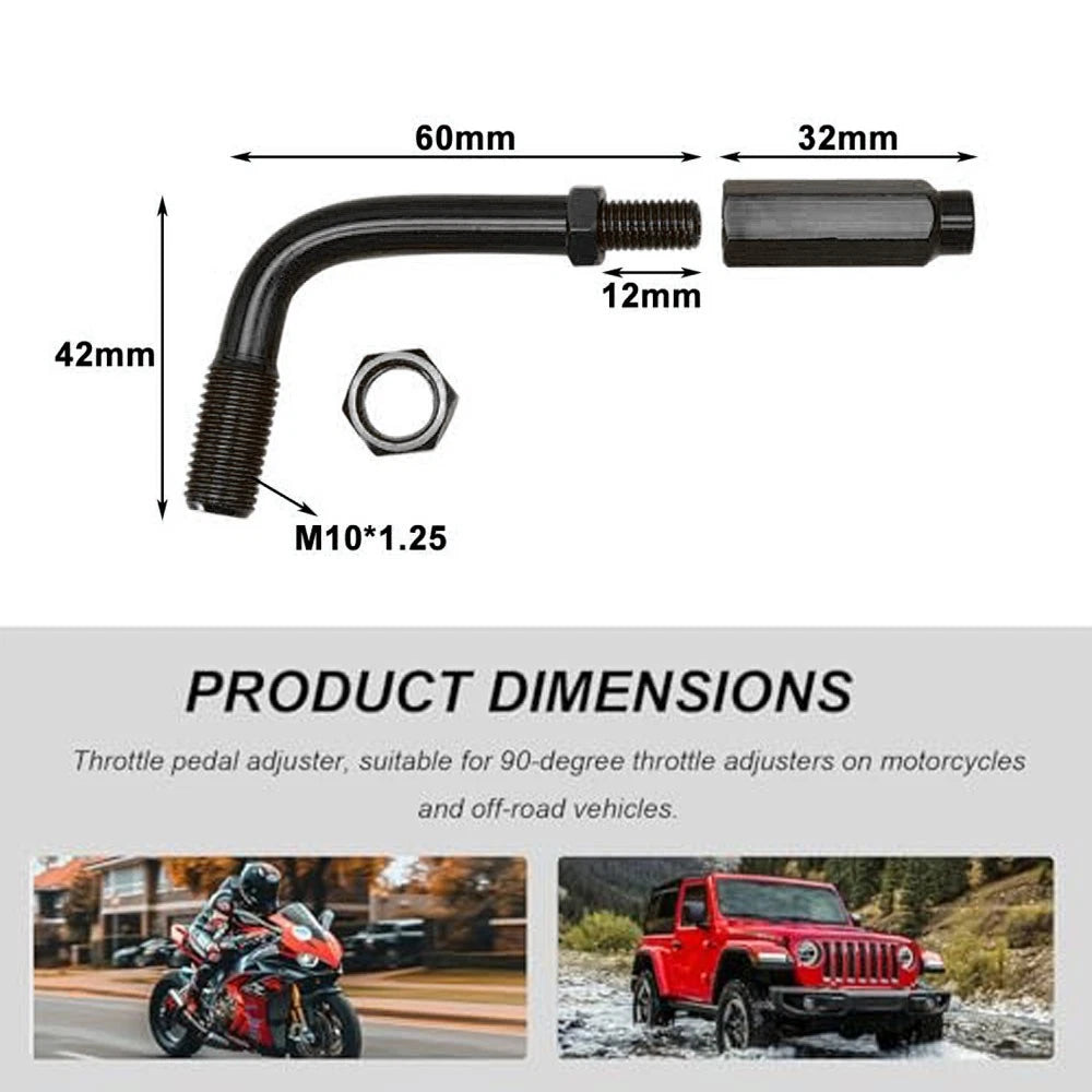 Throttle Cable Adjuster for Motorcycle Dirt Bike (90 Degree)