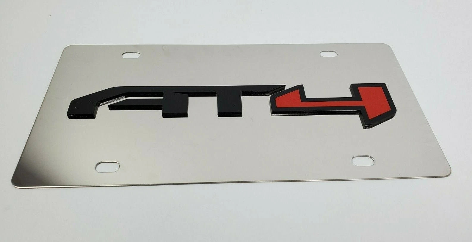 Chrome Metal Vanity License Plate Emblem for GMC AT4 (2020–2024)