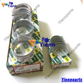 Set of 3 Crankshaft Main Connecting Bearings for Yanmar Engine (3T84, 3T84HLE, 3D84-1)