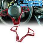 Red ABS Plastic Steering Wheel Cover Trim for Nissan Altima (2019–2022)