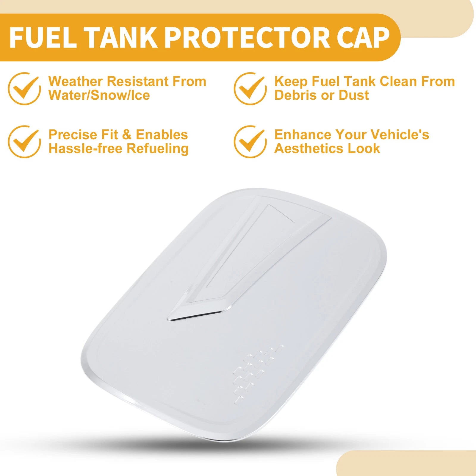 Fuel Tank Door Cap for Honda CR-V (2017–2022) Chrome Silver Tone