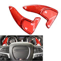 Carbon Fiber Red Steering Wheel Shift Paddle for Dodge Challenger Charger