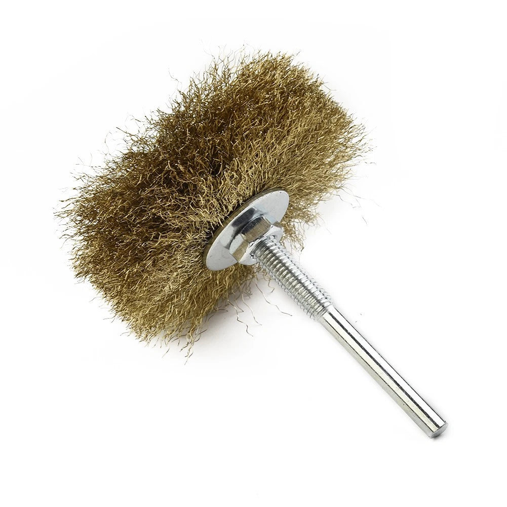 90mm Copper Plated Wire Wheel Brush for Mini Drill Rotary Tools