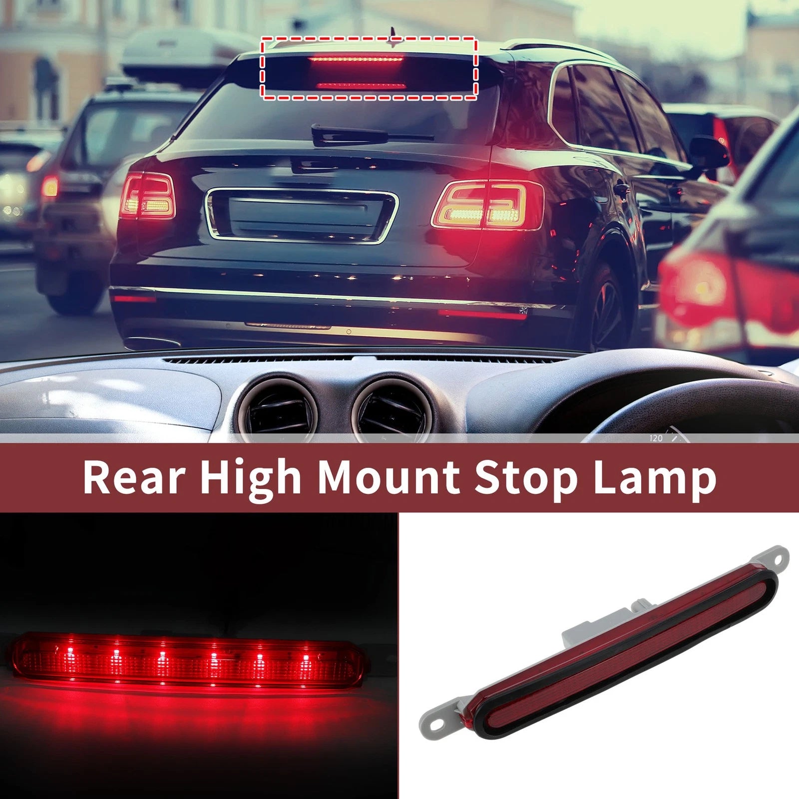 Red LED Third Brake Light for Mitsubishi Lancer/Evolution (2008–2017) No. 8334A014