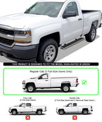 6-Inch Running Boards for Silverado Sierra Regular Cab (2007-2018)