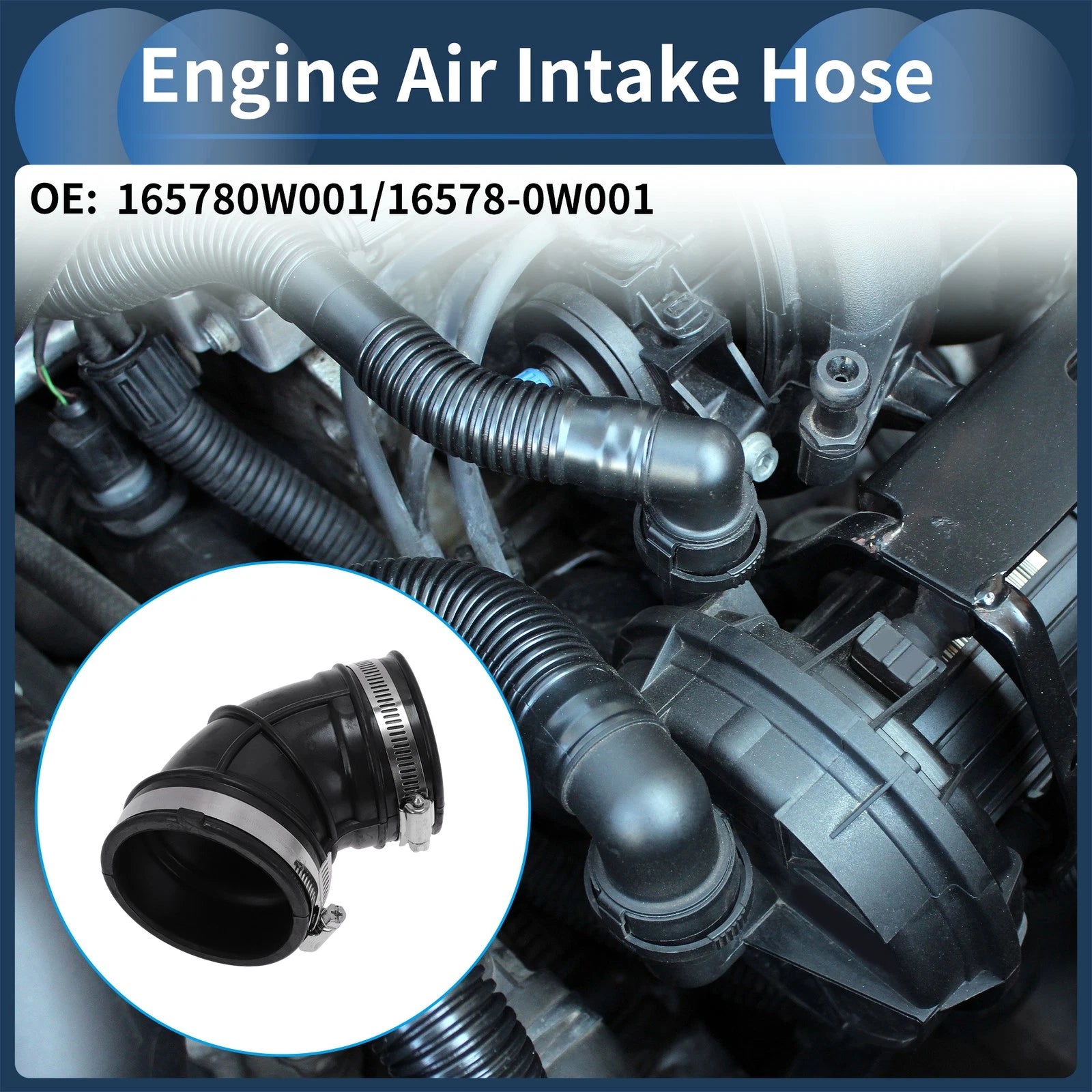Engine Air Intake Hose for Nissan Pathfinder (1996–2000) No. 16578-0W001 Rubber Clamp