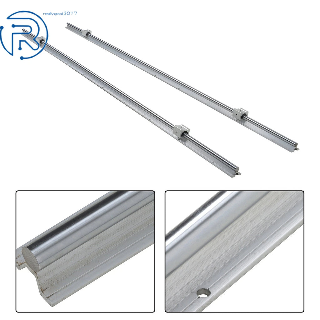 Set of 2 Linear Guide Rails with 4 Bearing Blocks for SBR16 (2000mm)
