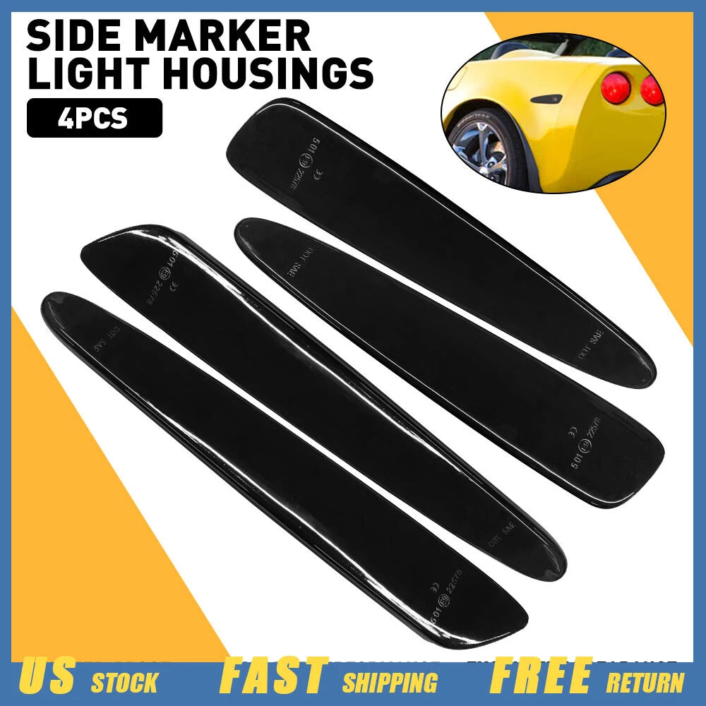 Bumper Side Light Trim Cover Kit for Corvette C6 (2005–2013) Smoked