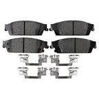 Set of 4 Akebono ProACT Rear Ceramic Slotted Brake Pads for Cadillac Chevrolet GMC