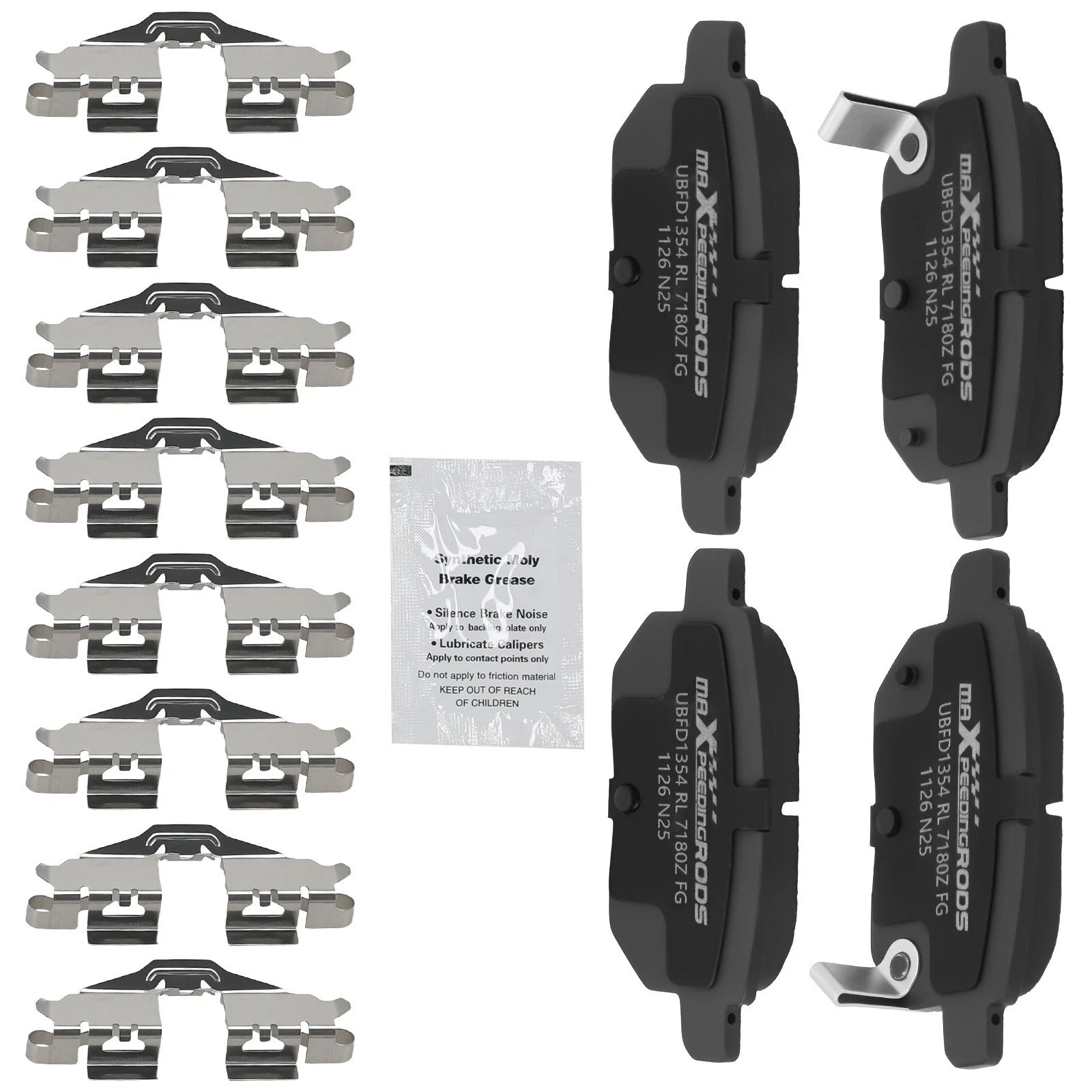 Rear Ceramic Brake Pads Kit for Pontiac Vibe (2009–2010) / Toyota Corolla (2009–2021)