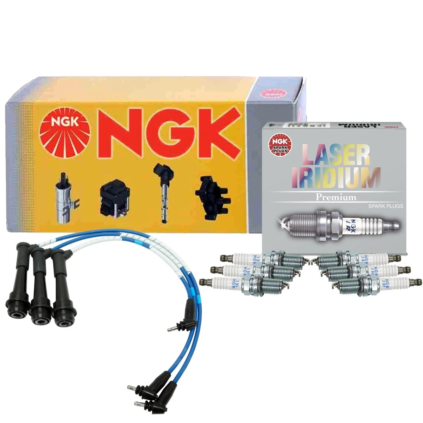 Set of 6 NGK Laser Iridium Spark Plugs for Lexus SC300 (1992–2000)