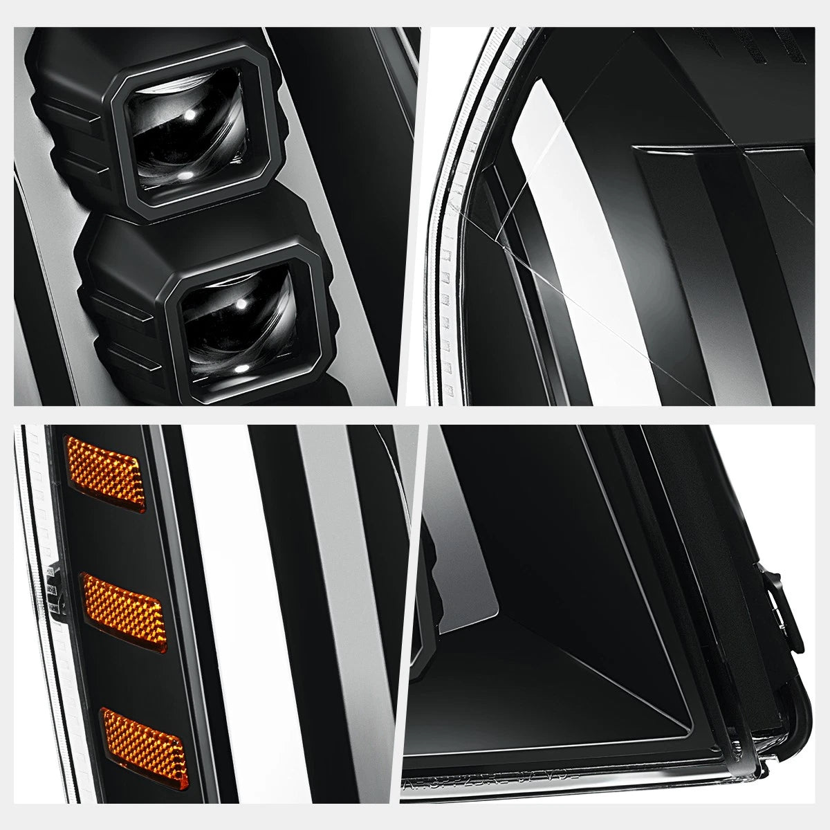 Quad Projector Full LED Switchback Headlight for Cadillac Escalade ESV EXT (2007–2014)