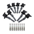 Set of 8 NGK Ignition Coils & Platinum Spark Plugs for E-150 E-250 F-150 F-250 V8