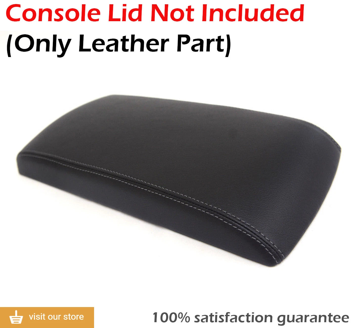 Center Console Armrest Cover for Ford Flex (2009–2019) Gray Stitch