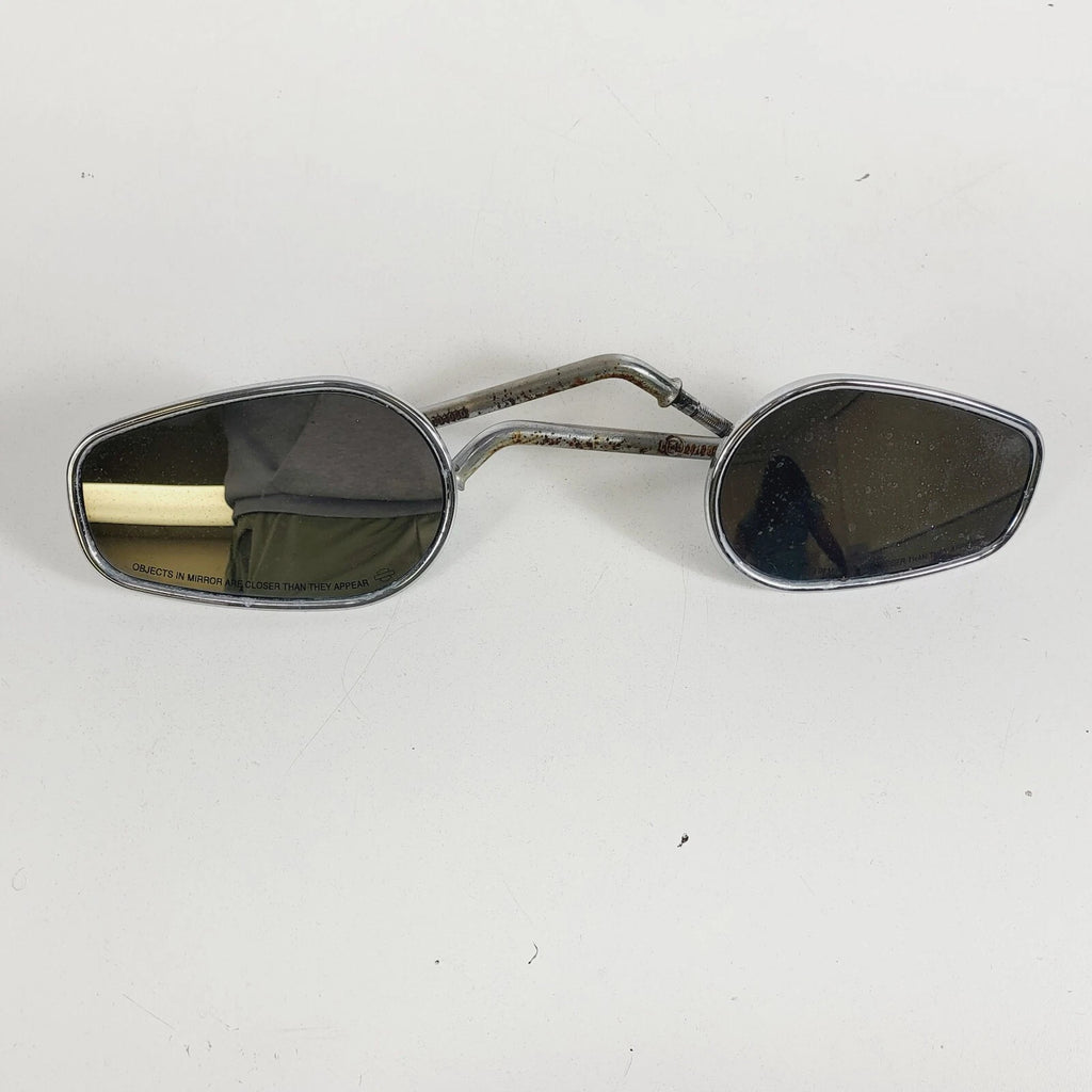 Set of 2 Chrome Stem Mirrors for Harley Davidson Touring Dyna Softail (OEM)