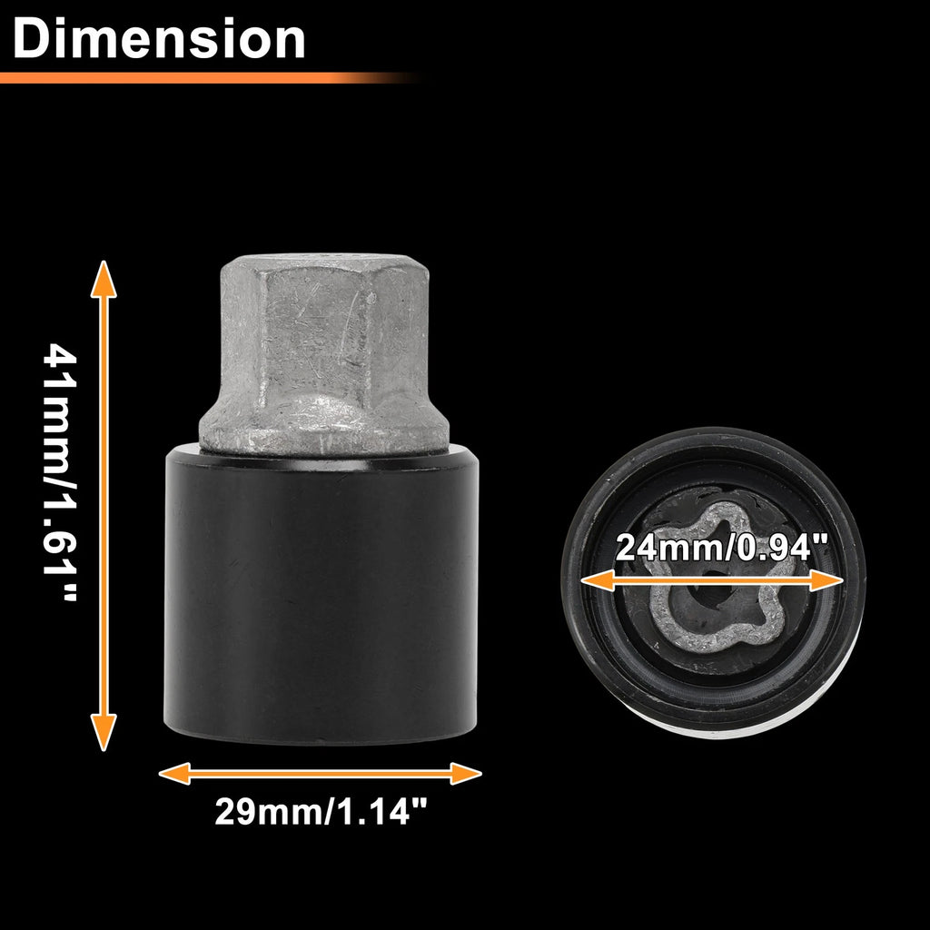 Wheel Lock Lug Nut with Key Tool for Mercedes-Benz 