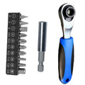 Ratchet Screwdriver Wrench with 72 Tooth Engagement and 1/4" Socket Adaptor