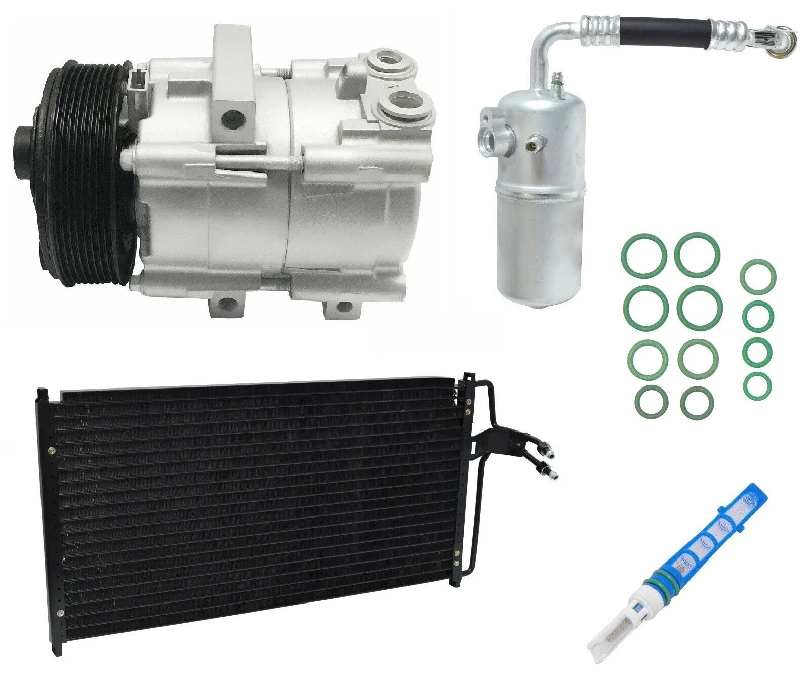 AC Compressor Kit With Condenser for Ford F-150 5.4L (1998–2000)