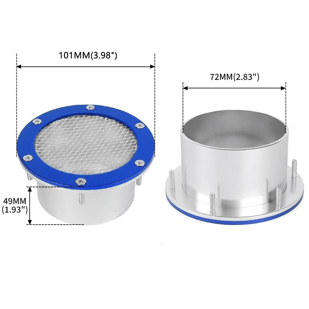 Air Duct Grill Bumper Vent Cover Kit for Universal Car Racing