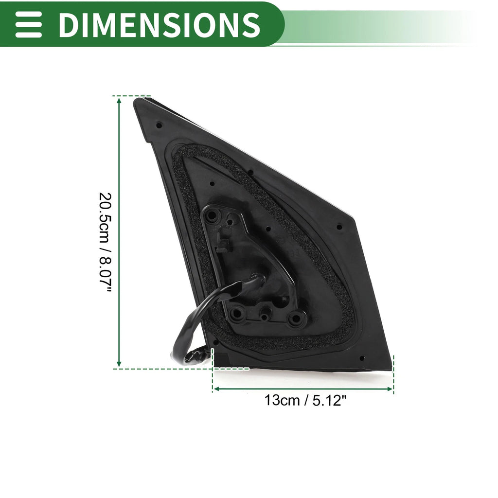 Left Side Door Mirror for Toyota Corolla (2009–2013) Manual Folding Gloss Black