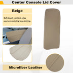 Leather Center Console Lid Armrest Cover for Ford Edge (2011–2014) Beige