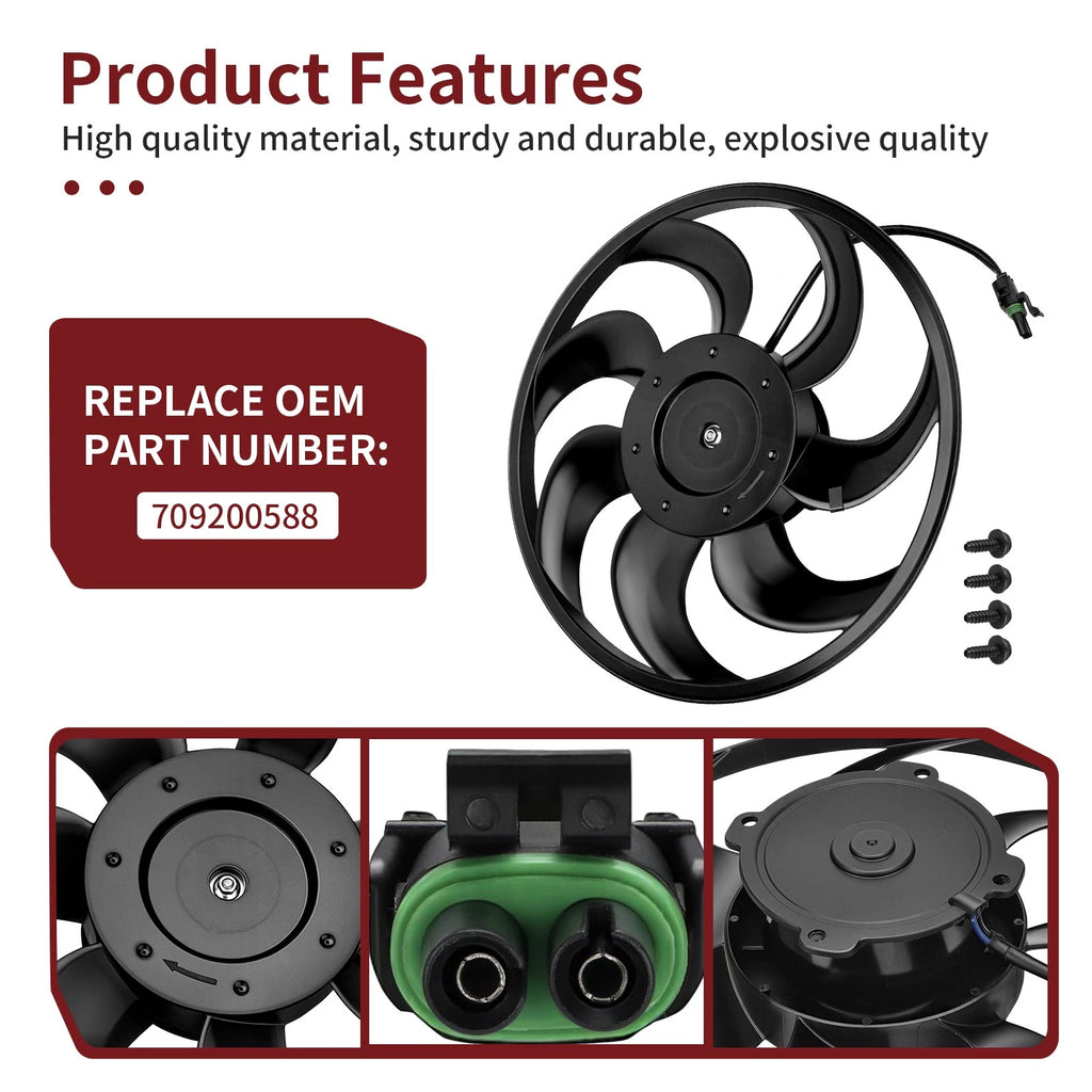 Radiator Cooling Fan for Can-Am Maverick X3 Max Turbo R RR (2017–2024) 709200588