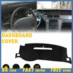Dashboard Cover Mat for Chevy Silverado/Tahoe/Suburban (2007–2013) Black
