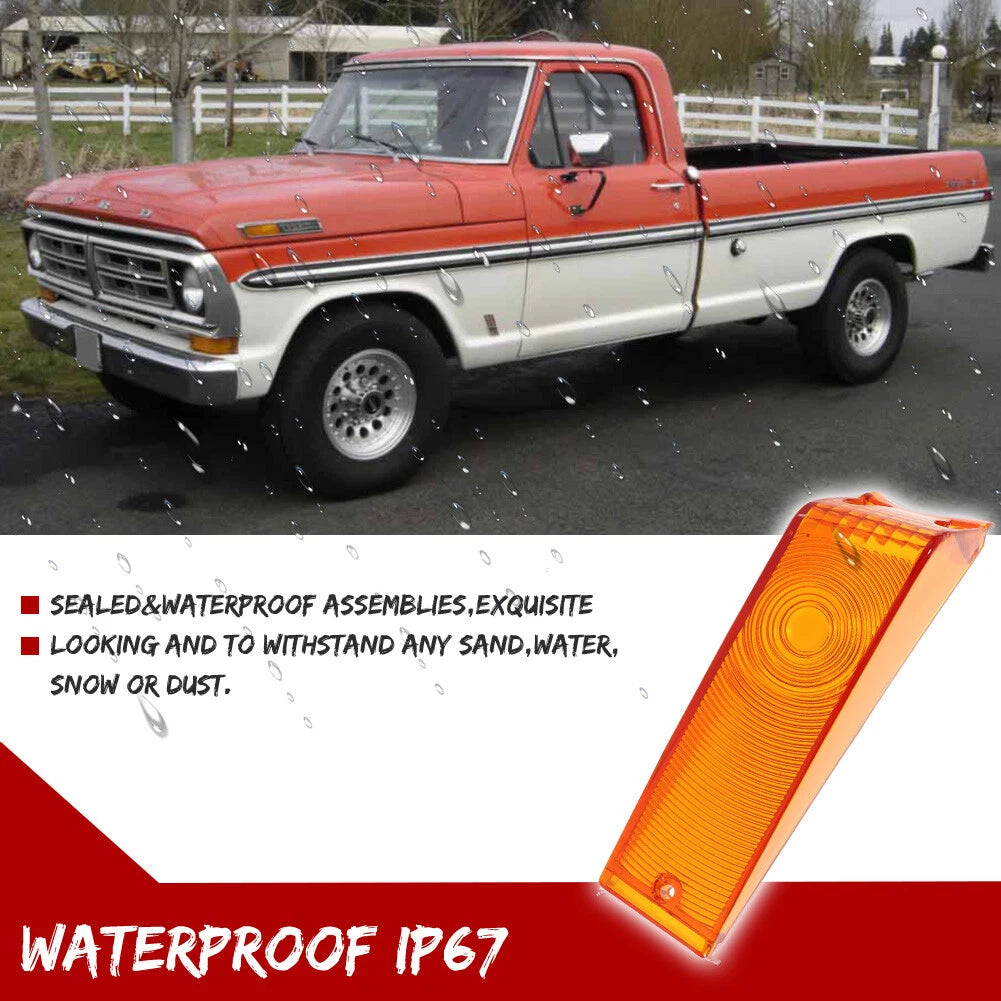 Parking Light Turn Signal Lens Kit for Ford Pickup Truck (1970–1972)