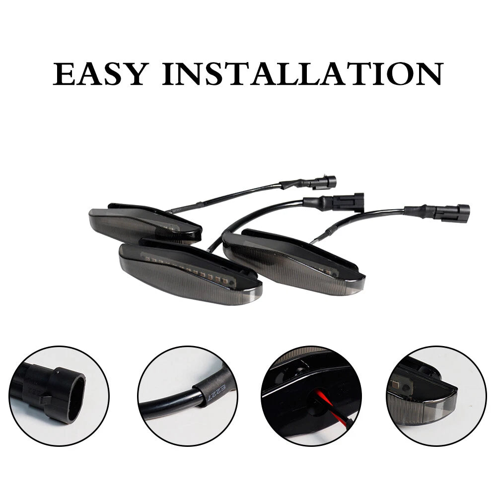 3PC Smoked Amber LED Front Grille Light Kit for Toyota 4Runner (2014–2023)
