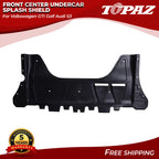 Front Center Undercar Splash Shield for Volkswagen GTI Golf Audi S3 (2015–2021)