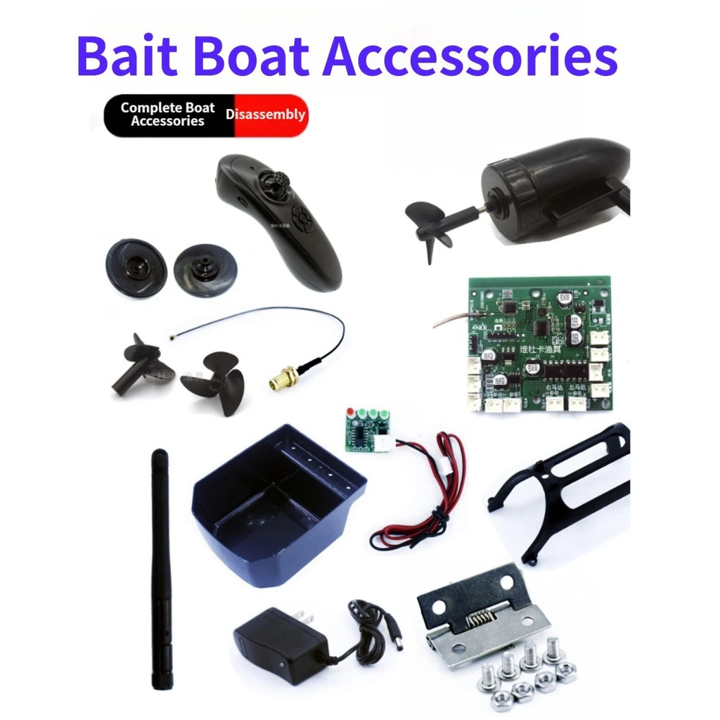 Spare Parts Kit for ABS RC Bait Boat (USB Cable, 2.4G Antenna, Hinge)