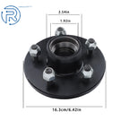 Set of 2 Trailer Axle Hub Assemblies for 3500 lbs (5-Lug, Pre-Greased)